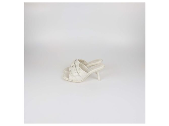 Sandali Slide Diorevolution in pelle Macro Cannage Off White Christian Dior Bianco sporco - vista 4