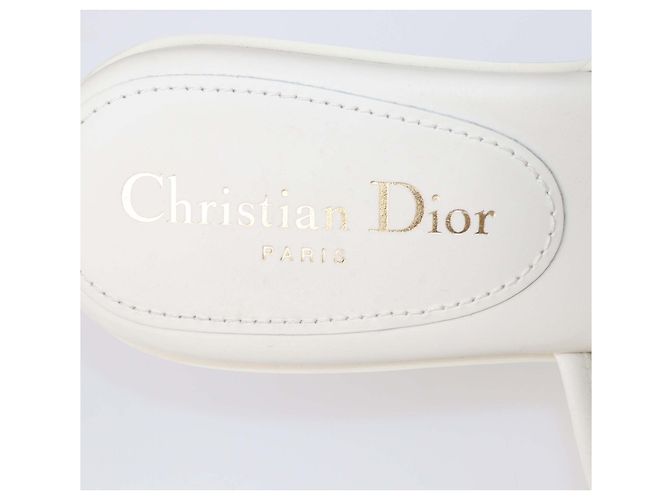 Sandali Slide Diorevolution in pelle Macro Cannage Off White Christian Dior Bianco sporco - vista 6