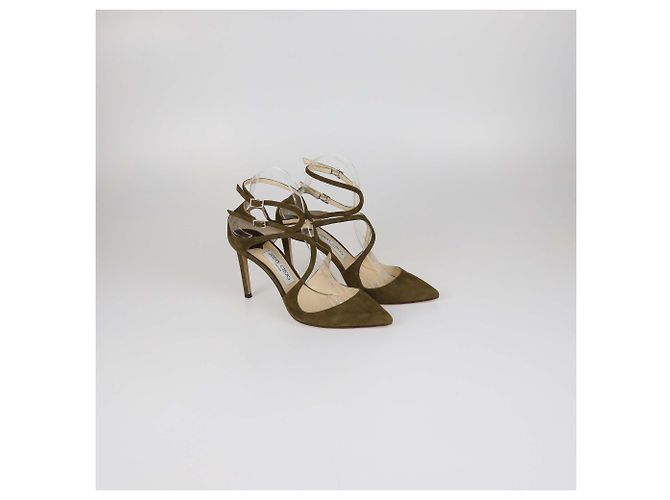 Décolleté Lancer in camoscio verde oliva Jimmy Choo - vista 2