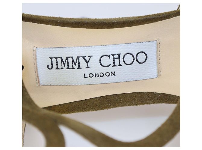 Décolleté Lancer in camoscio verde oliva Jimmy Choo - vista 6