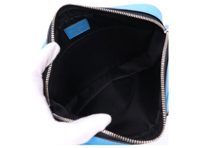 Borsa Louis Vuitton Taigarama Trio Messenger Blu - vista 14