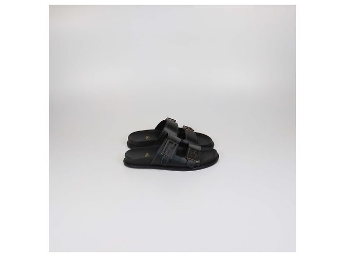 Ciabatte Fendi in pelle nera Nero - vista 3