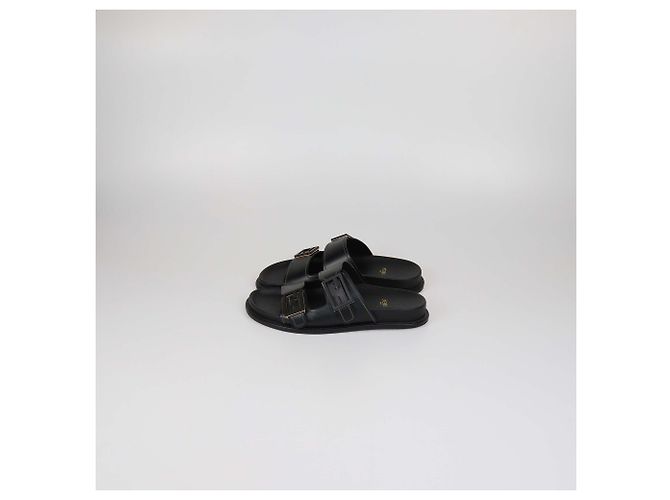 Ciabatte Fendi in pelle nera Nero - vista 4