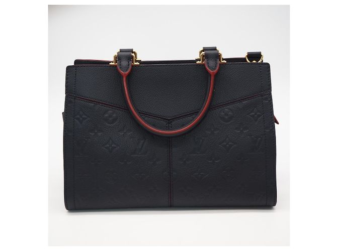 Louis Vuitton Monogram Empreinte Three PM Handtasche Rot Marineblau Monogramm - Ansicht 2