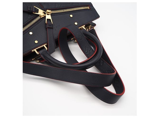 Louis Vuitton Monogram Empreinte Three PM Handtasche Rot Marineblau Monogramm - Ansicht 5