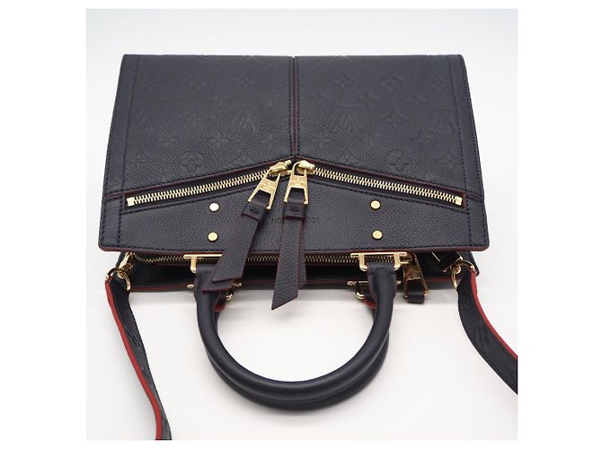 Louis Vuitton Monogram Empreinte Three PM Handtasche Rot Marineblau Monogramm - Ansicht 6