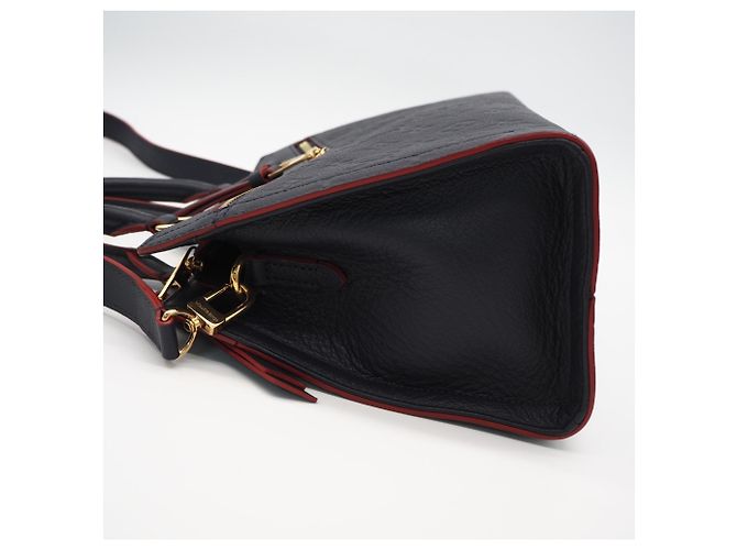 Louis Vuitton Monogram Empreinte Three PM Handtasche Rot Marineblau Monogramm - Ansicht 8