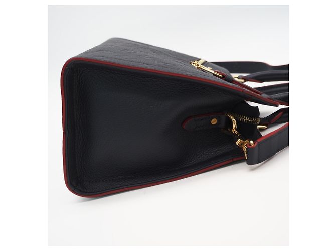 Louis Vuitton Monogram Empreinte Three PM Handtasche Rot Marineblau Monogramm - Ansicht 9