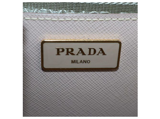 Prada Medium Double Zip Tote aus beigem Saffiano-Leder - Ansicht 5