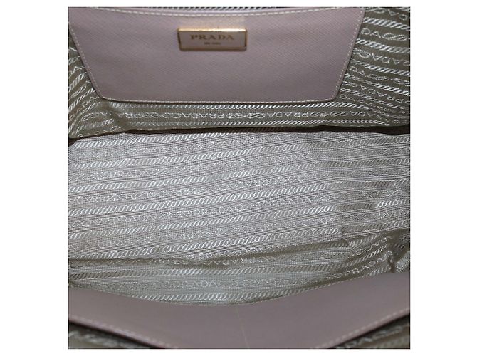 Prada Medium Double Zip Tote aus beigem Saffiano-Leder - Ansicht 6