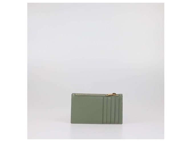 Tarjetero con solapa Cassandre Fragment de piel acolchada verde Saint Laurent - vista 3