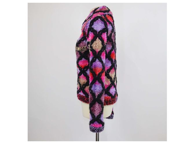 Chanel Multicolor Blend Viscose Boa Blouson Zip Jacket Mehrfarben - Ansicht 2