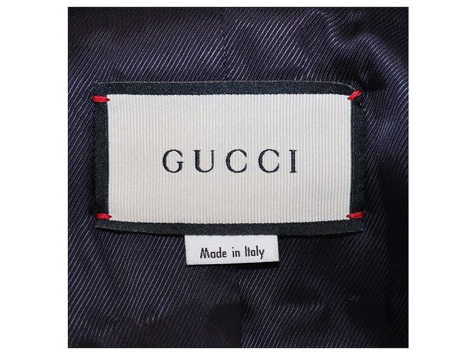 Abrigo con cinturón Rajah de lana azul marino Gucci - vista 5