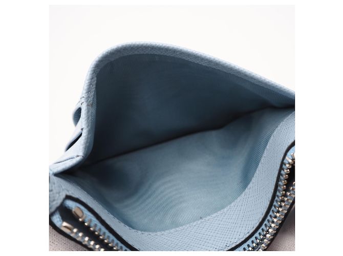Portacarte Prada Saffiano Triangle 2MC084 Blu Uomo - vista 11