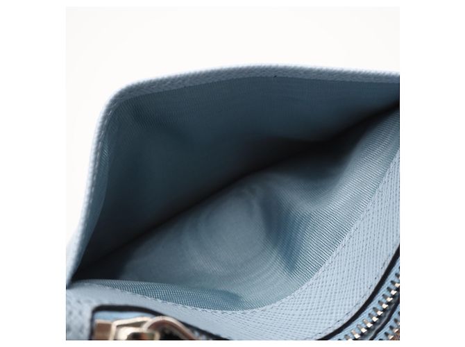 Portacarte Prada Saffiano Triangle 2MC084 Blu Uomo - vista 12