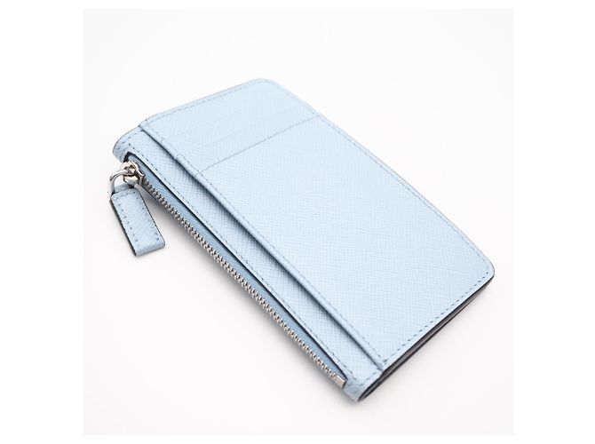 Portacarte Prada Saffiano Triangle 2MC084 Blu Uomo - vista 2