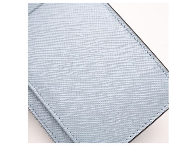 Portacarte Prada Saffiano Triangle 2MC084 Blu Uomo - vista 5