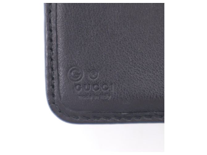 GUCCI MicroGuccissima Bi-fold Compact Wallet Black - view 16