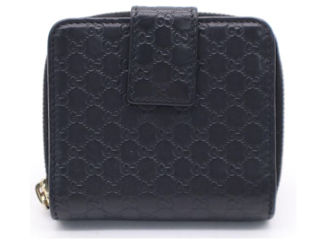 GUCCI MicroGuccissima Bi-fold Compact Wallet Black - view 2