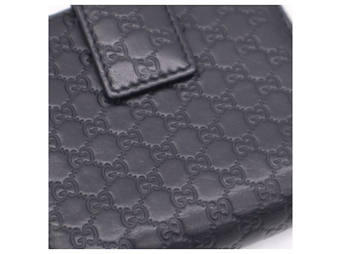 GUCCI MicroGuccissima Bi-fold Compact Wallet Black - view 5