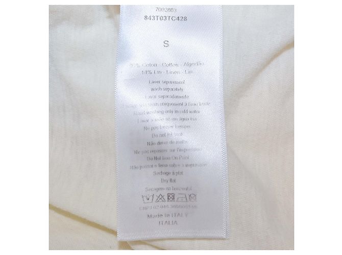 Camiseta Christian Dior de algodón Off White con estampado J'Adior 8 Blanco roto - vista 6