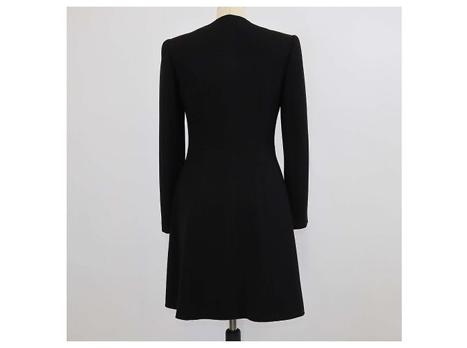 Manteau en jersey noir avec détails à lacets Elisabetta Franchi - vue 3