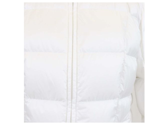 Bogner x Goan Thylmann Nylon Puffer Logo Patch Double Zip Hoodie Jacke in Weiß - Ansicht 5