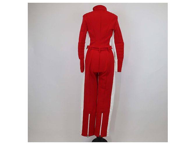 Tuta da sci Bogner Talisha a collo alto e maniche lunghe, nylon imbottito rosso/bianco - vista 3