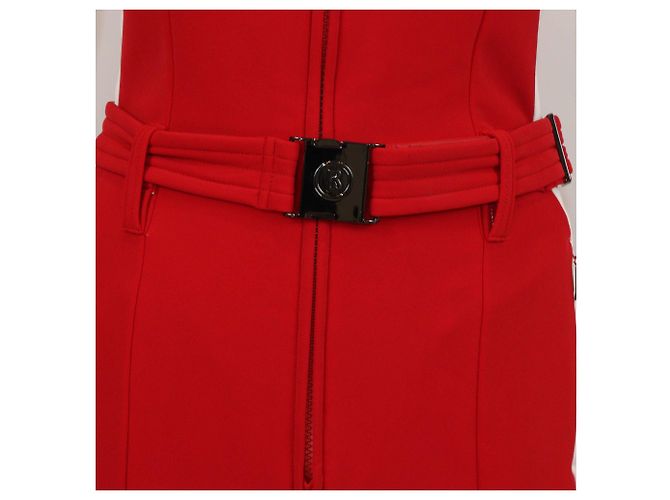 Tuta da sci Bogner Talisha a collo alto e maniche lunghe, nylon imbottito rosso/bianco - vista 5