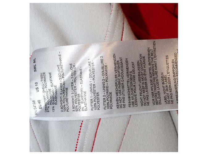 Tuta da sci Bogner Talisha a collo alto e maniche lunghe, nylon imbottito rosso/bianco - vista 7