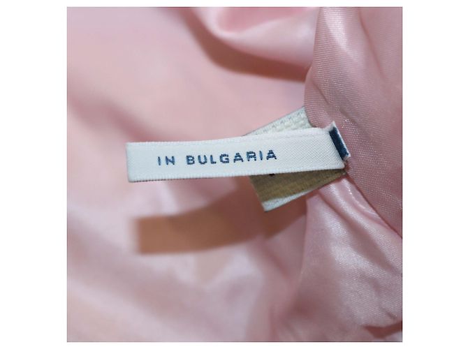 Casaco Moncler de nylon rosa acolchoado com capuz, cinto e acabamento em pele - vista 7