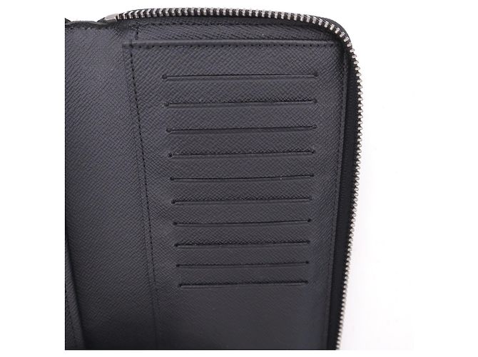 Louis Vuitton Monogram Eclipse Zippy Wallet Brown Black - view 13