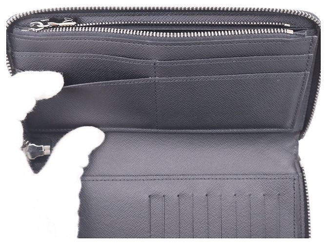 Louis Vuitton Monogram Eclipse Zippy Wallet Brown Black - view 16