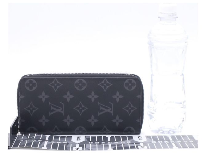 Louis Vuitton Monogram Eclipse Zippy Wallet Brown Black - view 3