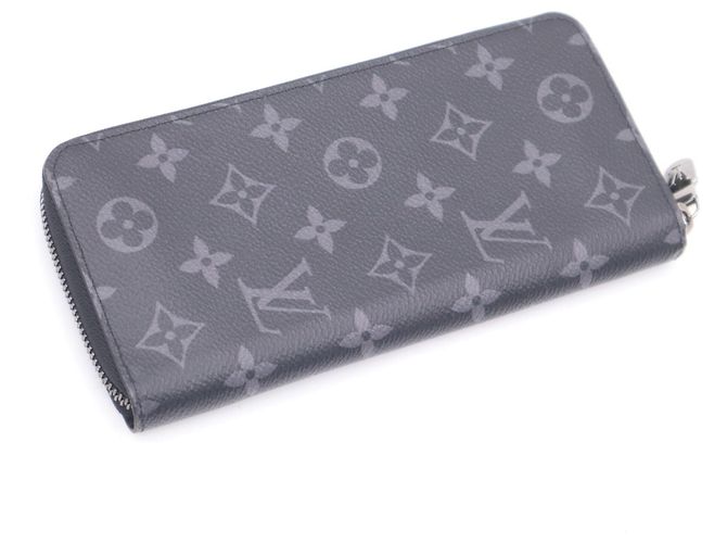 Louis Vuitton Monogram Eclipse Zippy Wallet Brown Black - view 4