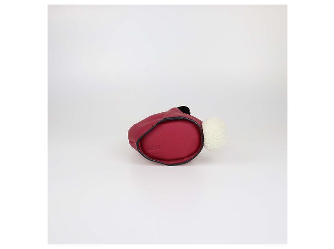 Bolsa Tiracolo Mini Bunny Loewe em couro vermelho e pele de carneiro Rosa - vista 5