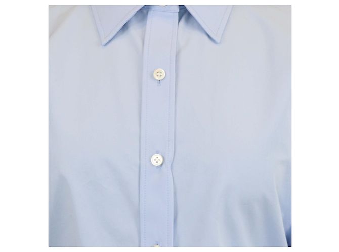Camicia button-down cintata in cotone blu Alexander Wang - vista 5