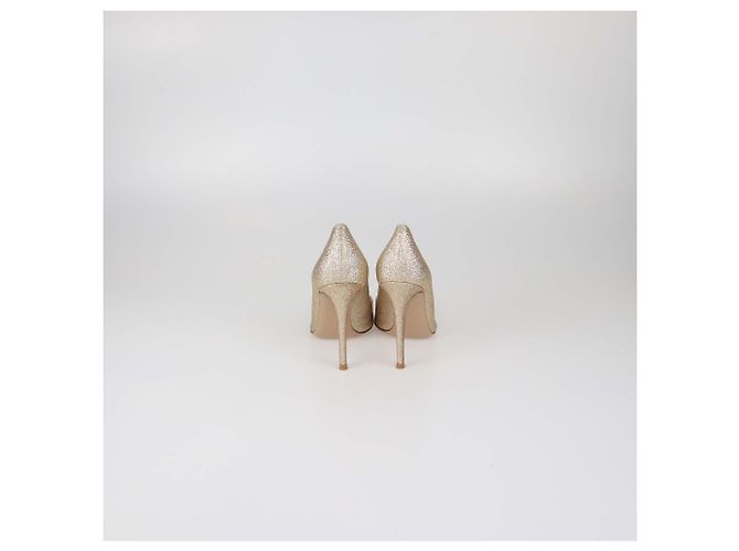 Décolleté a punta Gianvito Rossi Gold Glitter D'oro - vista 5