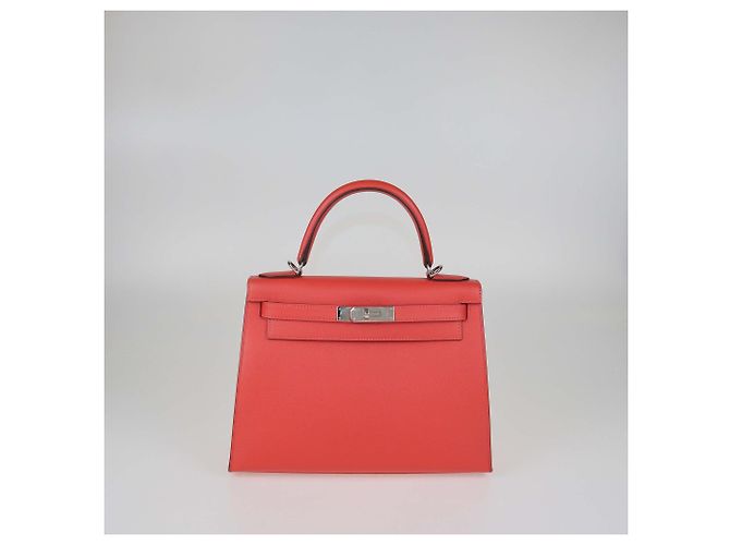 Hermès Bolso Kelly Sellier 28 Hermes Rose Jaipur en cuero Epsom con hardware Palladium Rosa - vista 2