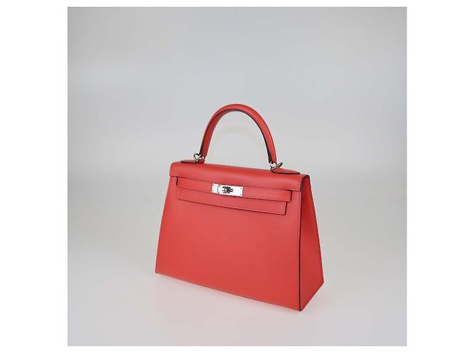 Hermès Bolso Kelly Sellier 28 Hermes Rose Jaipur en cuero Epsom con hardware Palladium Rosa - vista 3