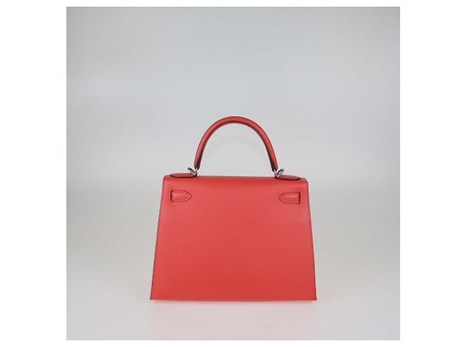 Hermès Bolso Kelly Sellier 28 Hermes Rose Jaipur en cuero Epsom con hardware Palladium Rosa - vista 4