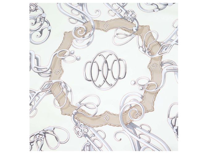 Hermès Foulard Hermes Cream Silk Lift Profile 90 Crudo - Ansicht 2
