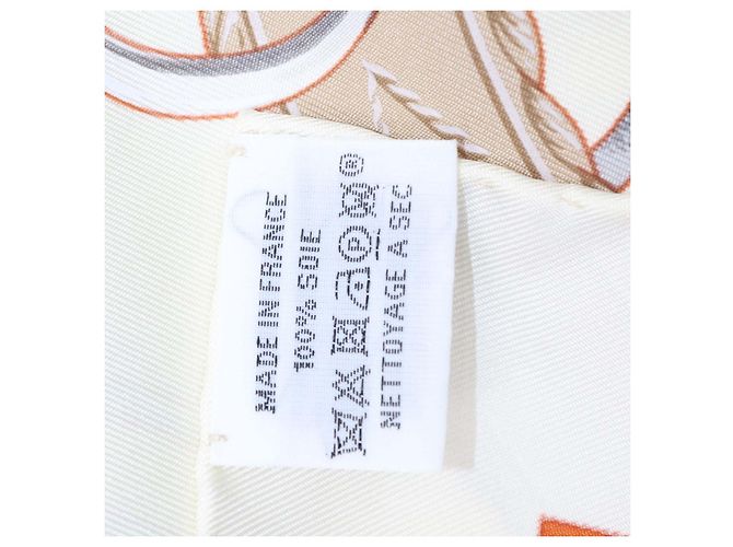 Hermès Foulard Hermes Cream Silk Lift Profile 90 Crudo - Ansicht 4