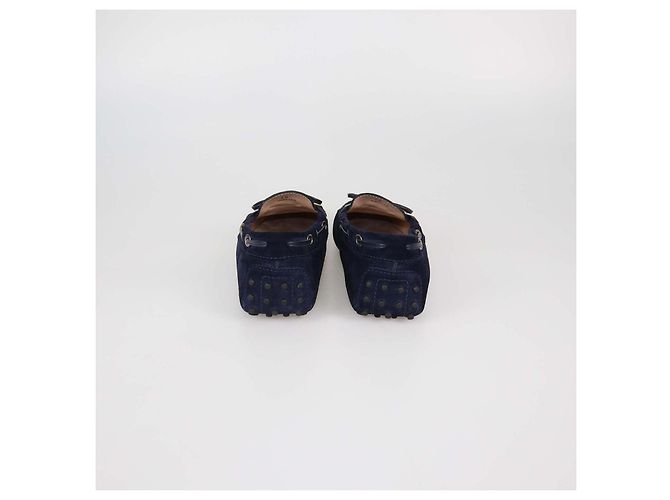 Mocassini slip-on in camoscio blu navy con fiocco Tod's - vista 5