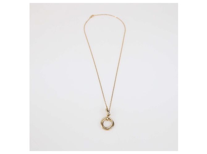 Collana Lariat Trinity Cartier in oro Three-Tone 18K e diamanti D'oro - vista 2