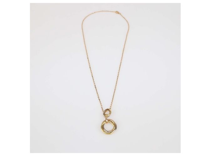 Collana Lariat Trinity Cartier in oro Three-Tone 18K e diamanti D'oro - vista 5