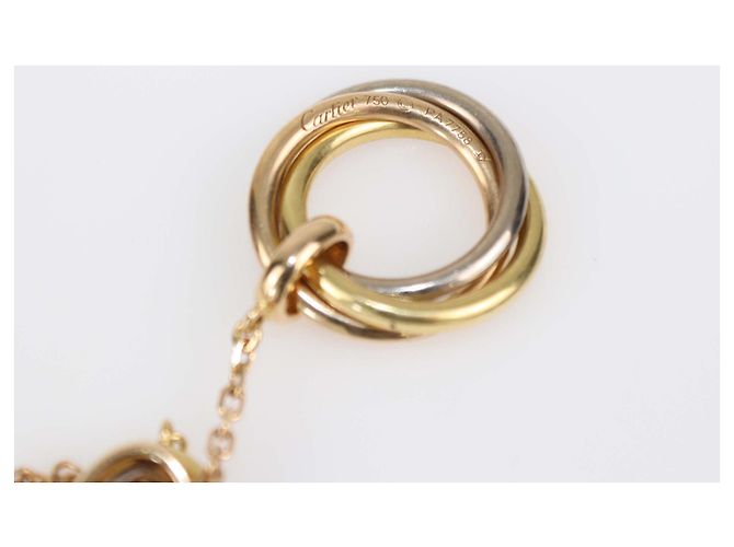 Collana Lariat Trinity Cartier in oro Three-Tone 18K e diamanti D'oro - vista 6