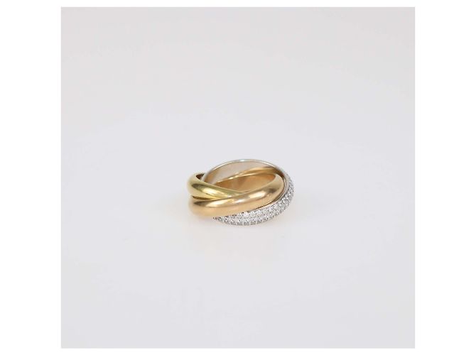Anello Trinity De Cartier in Oro 18K Tre Toni Misura 49 - vista 3