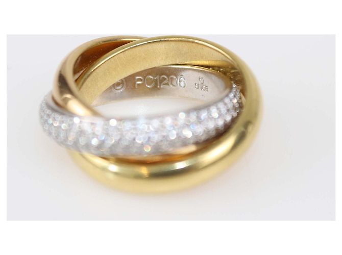 Anello Trinity De Cartier in Oro 18K Tre Toni Misura 49 - vista 5