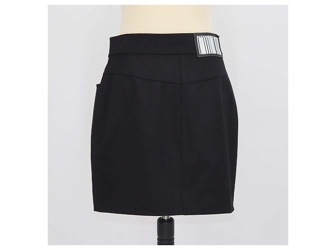 Minigonna in lana nera con borchie Alexander Wang Nero - vista 3